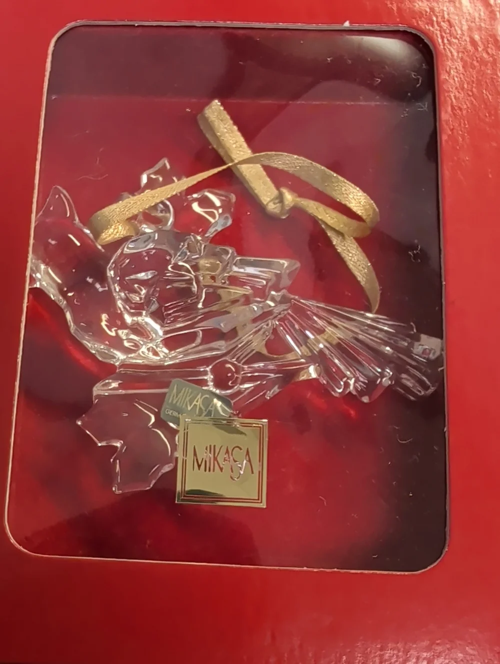 Mikasa Clear Crystal Bird Ornament - Clear